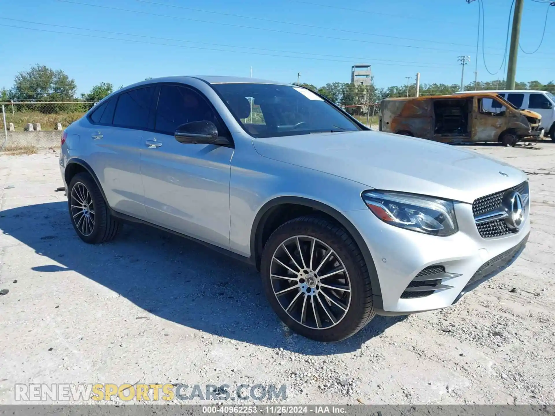 1 fotografías del automóvil dañado WDC0J4KB6KF589309 MERCEDES-BENZ GLC 300 COUPE 2019