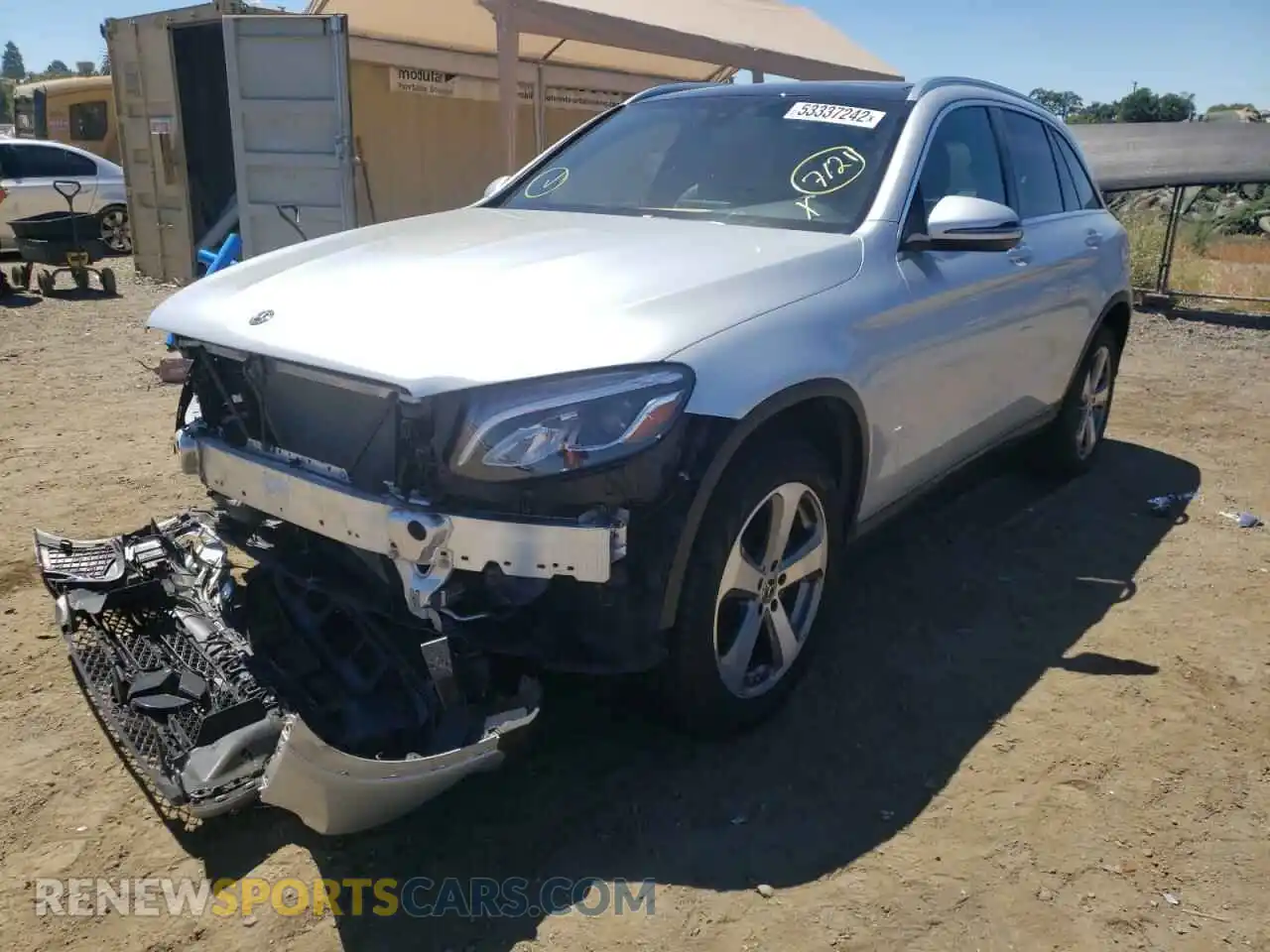 2 Photograph of a damaged car WDC0G4KB5KV164331 MERCEDES-BENZ GLC-CLASS 2019