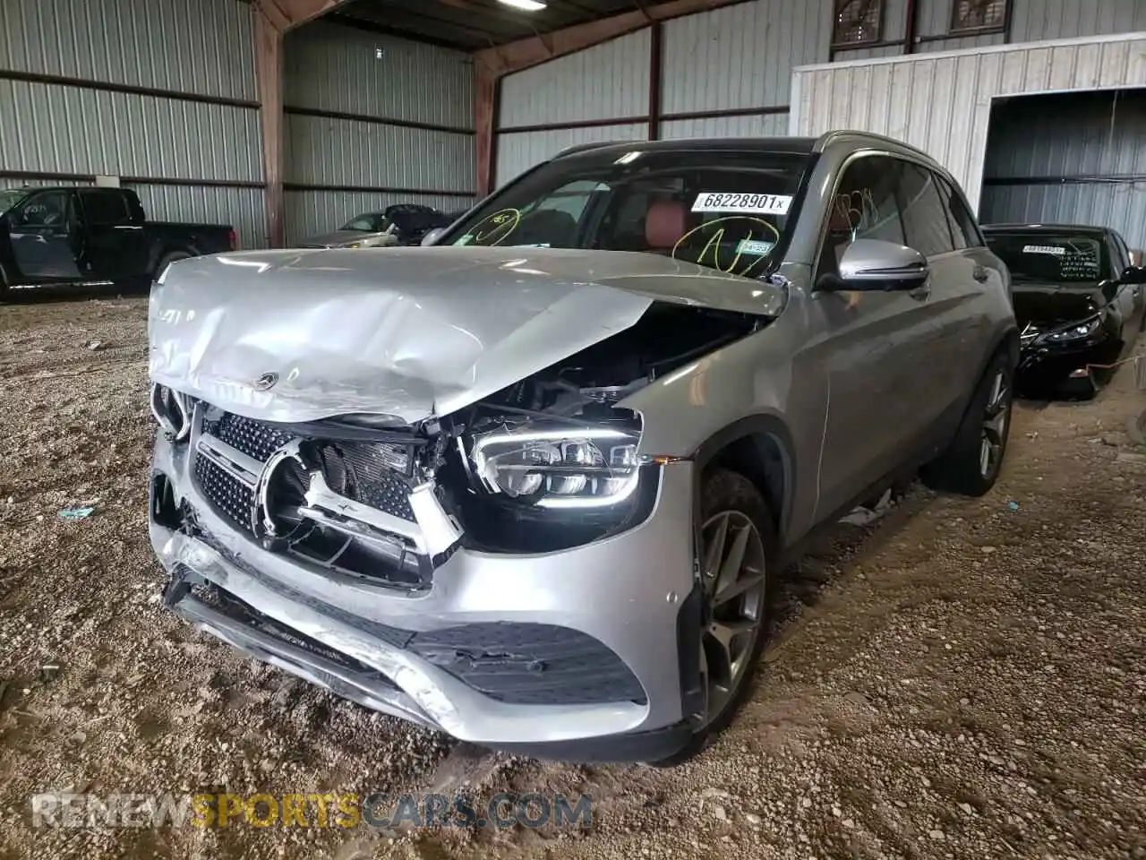 2 Photograph of a damaged car W1N0G8DB9MF942923 MERCEDES-BENZ GLC-CLASS 2021