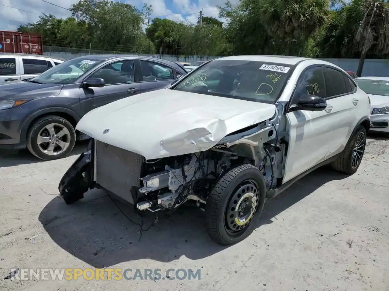 2 Photograph of a damaged car W1N0J8EB0MF937982 MERCEDES-BENZ GLC-CLASS 2021