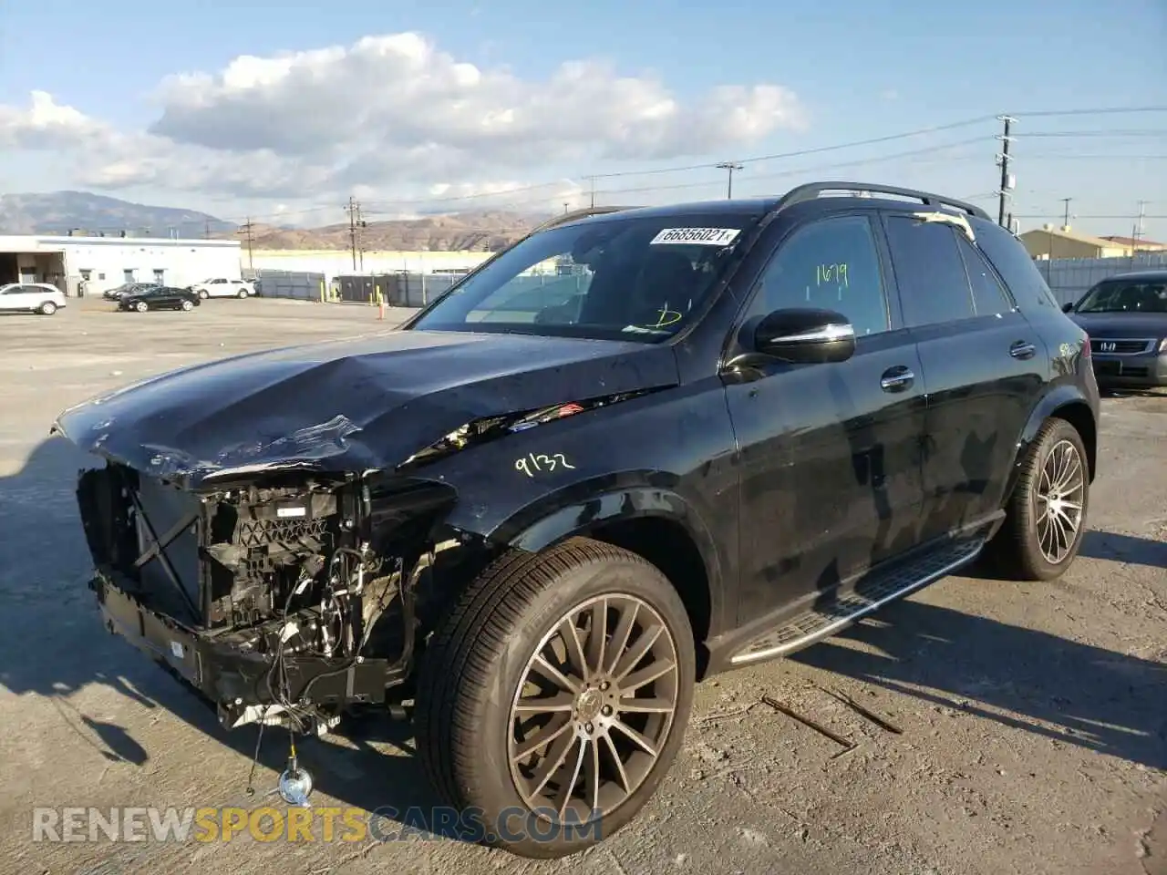 2 Photograph of a damaged car 4JGFB4KBXMA552238 MERCEDES-BENZ GLE-CLASS 2021