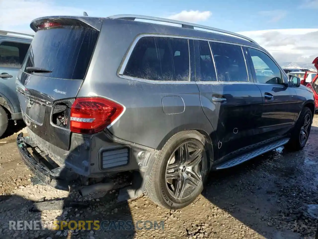 3 fotografías del automóvil dañado 4JGDF6EE5KB238274 MERCEDES-BENZ GLS-CLASS 2019
