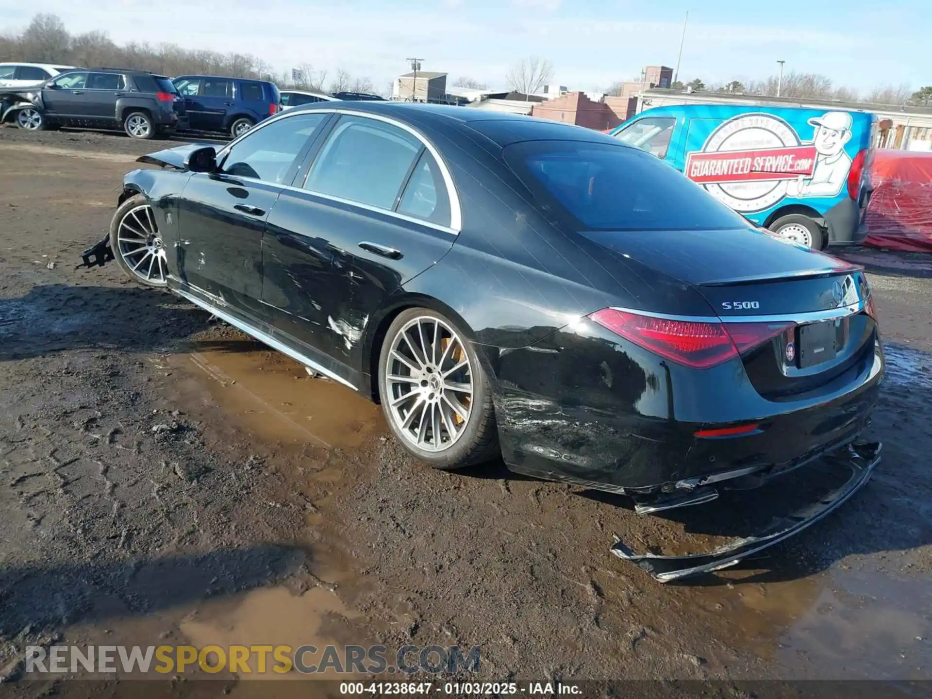 3 fotografías del automóvil dañado W1K6G6DB2PA173405 MERCEDES-BENZ S 500 2023