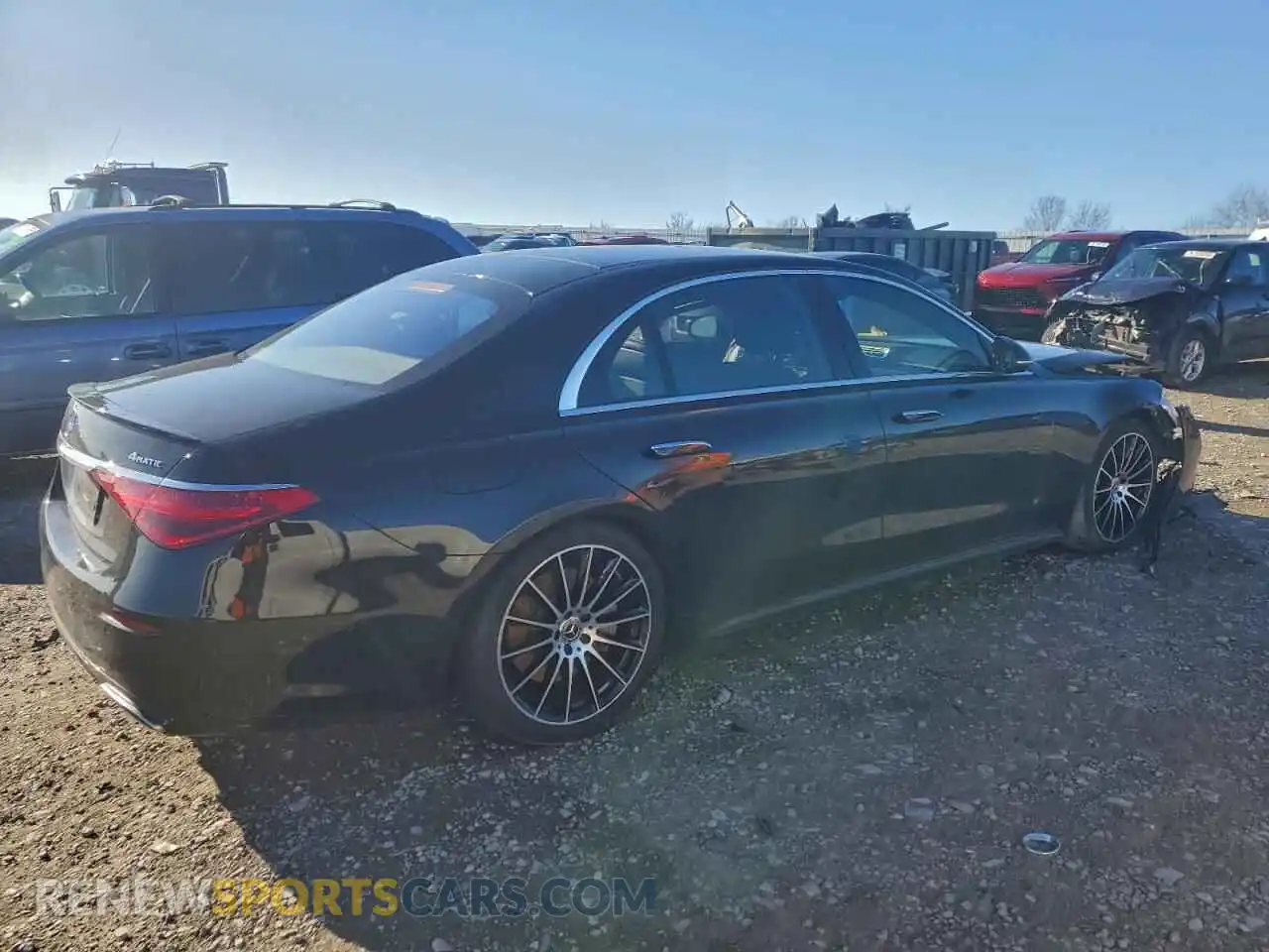 3 fotografías del automóvil dañado W1K6G7GB7MA035288 MERCEDES-BENZ S-CLASS 2021