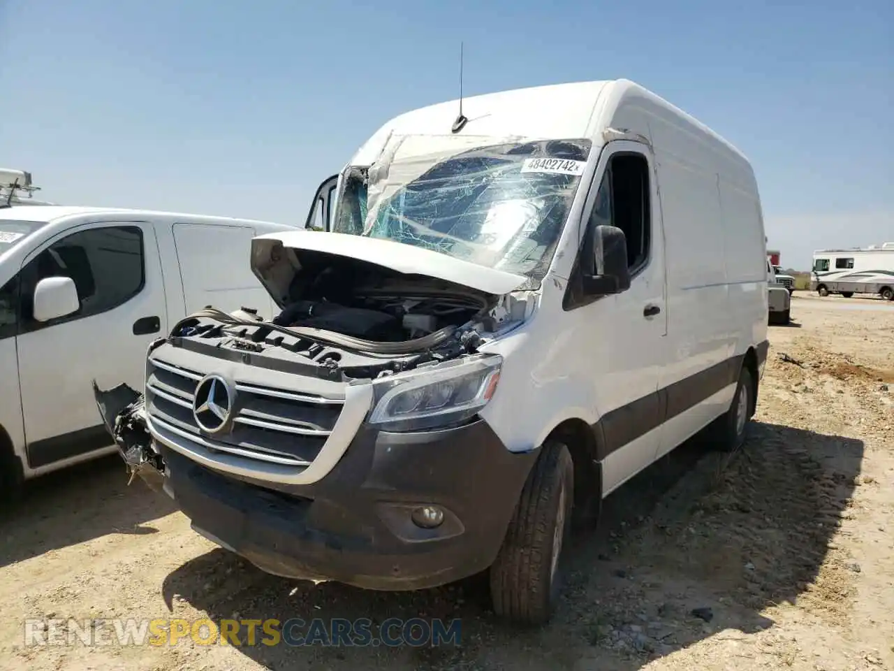 2 Photograph of a damaged car W1W4DBHY9MT048696 MERCEDES-BENZ SPRINTER 2021