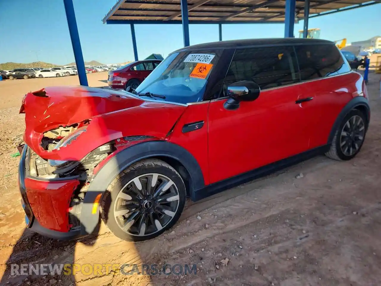 1 Photograph of a damaged car WMW53DH07P2T23465 MINI COOPER 2023