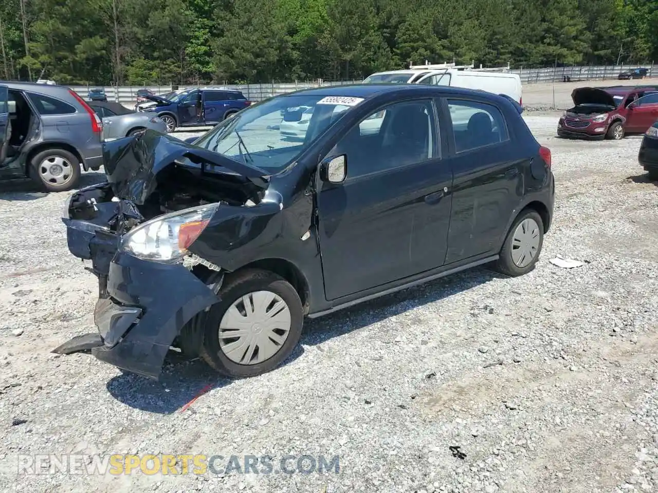 1 Photograph of a damaged car ML32A3HJ1KH015196 MITSUBISHI MIRAGE 2019
