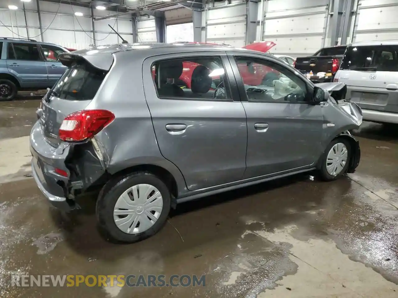 3 fotografías del automóvil dañado ML32A3HJ6KH001973 MITSUBISHI MIRAGE 2019