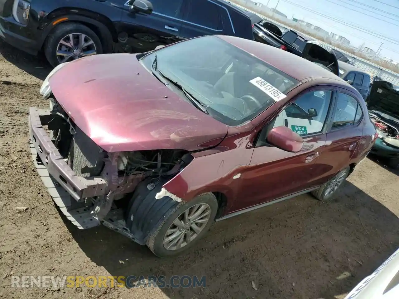 1 Photograph of a damaged car ML32F3FJXKHF00749 MITSUBISHI MIRAGE 2019