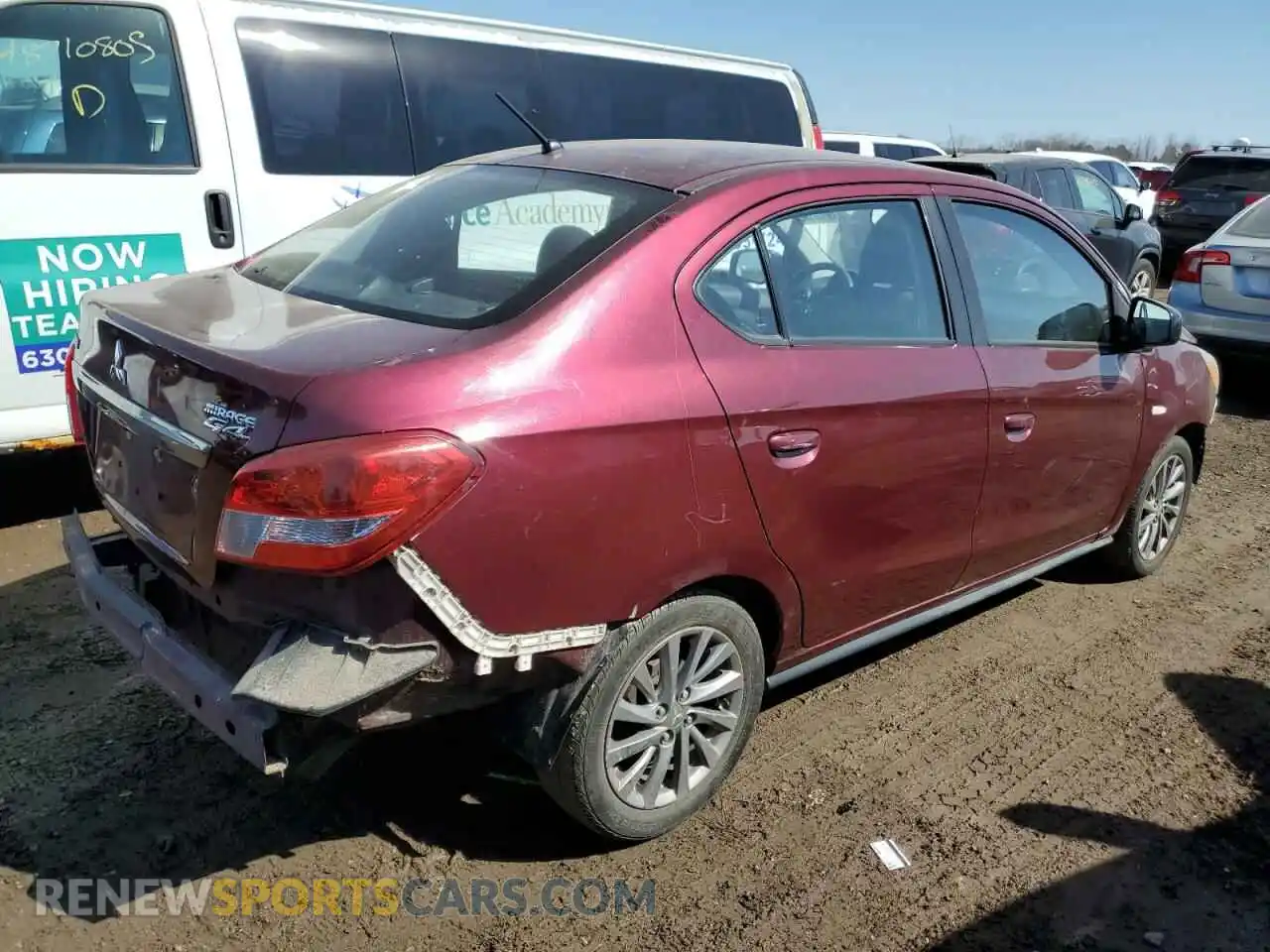 3 Photograph of a damaged car ML32F3FJXKHF00749 MITSUBISHI MIRAGE 2019