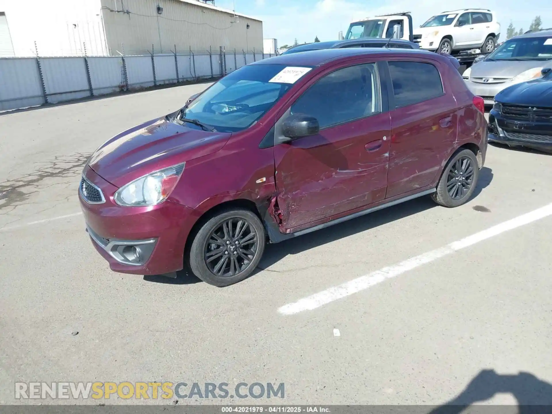 2 fotografías del automóvil dañado ML32A5HJ6LH007379 MITSUBISHI MIRAGE 2020