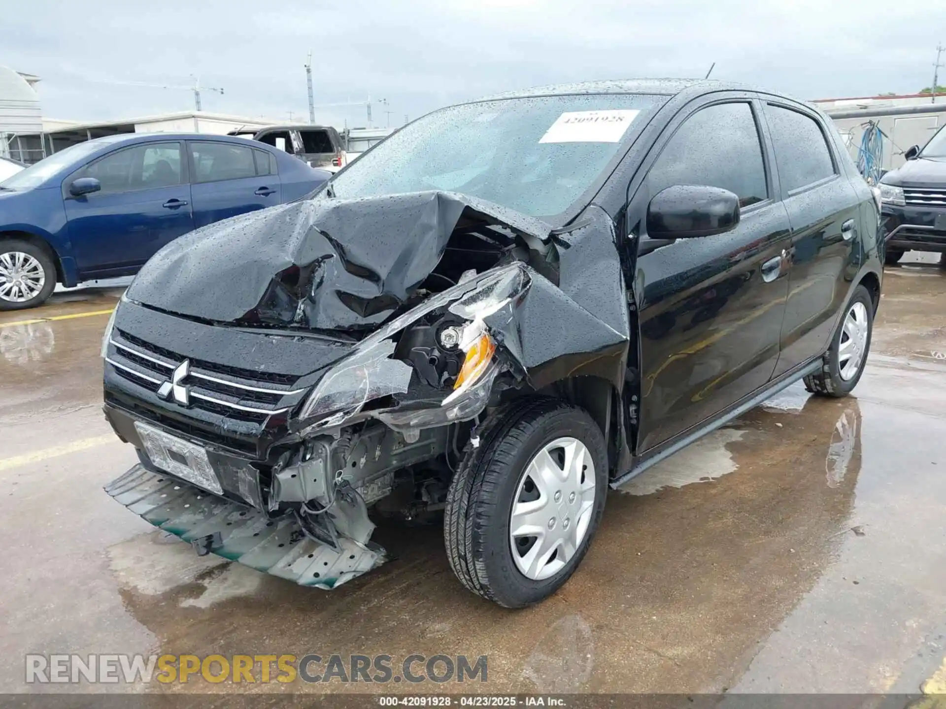 2 fotografías del automóvil dañado ML32AUHJ0MH012783 MITSUBISHI MIRAGE 2021