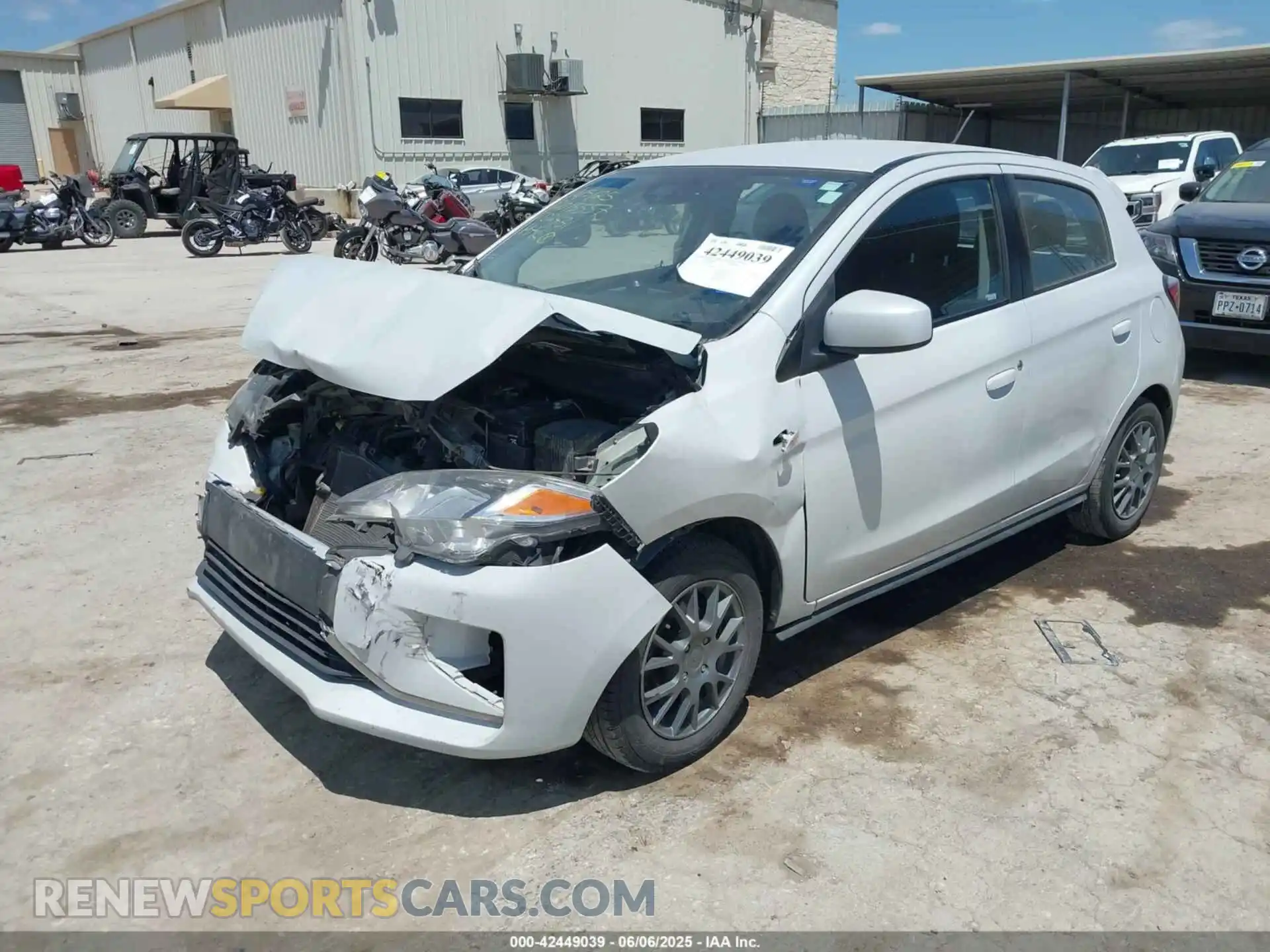 2 fotografías del automóvil dañado ML32AUHJ7MH002431 MITSUBISHI MIRAGE 2021