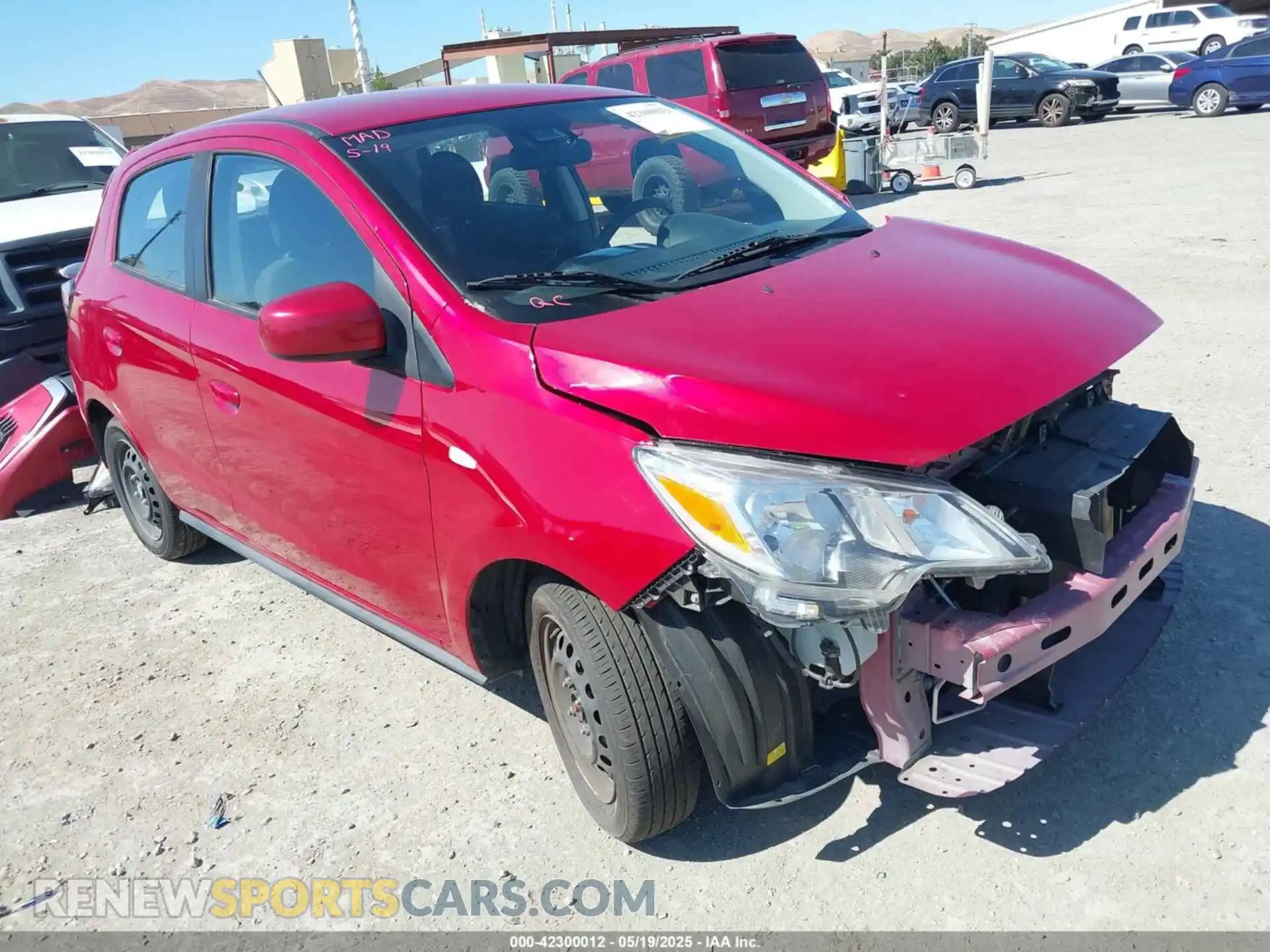 1 Photograph of a damaged car ML32AUHJ7MH003191 MITSUBISHI MIRAGE 2021