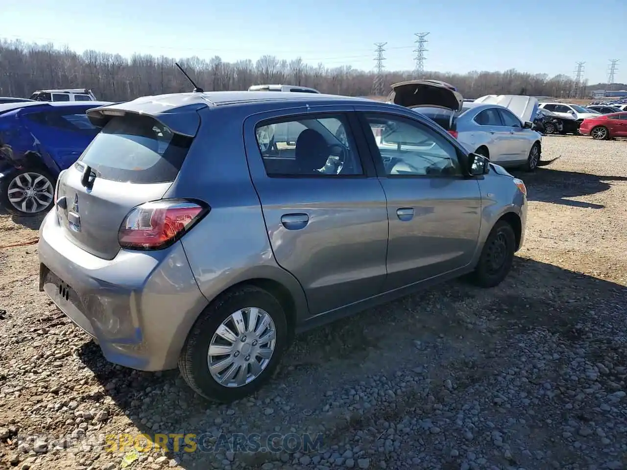 3 fotografías del automóvil dañado ML32AUHJ8MH009467 MITSUBISHI MIRAGE 2021