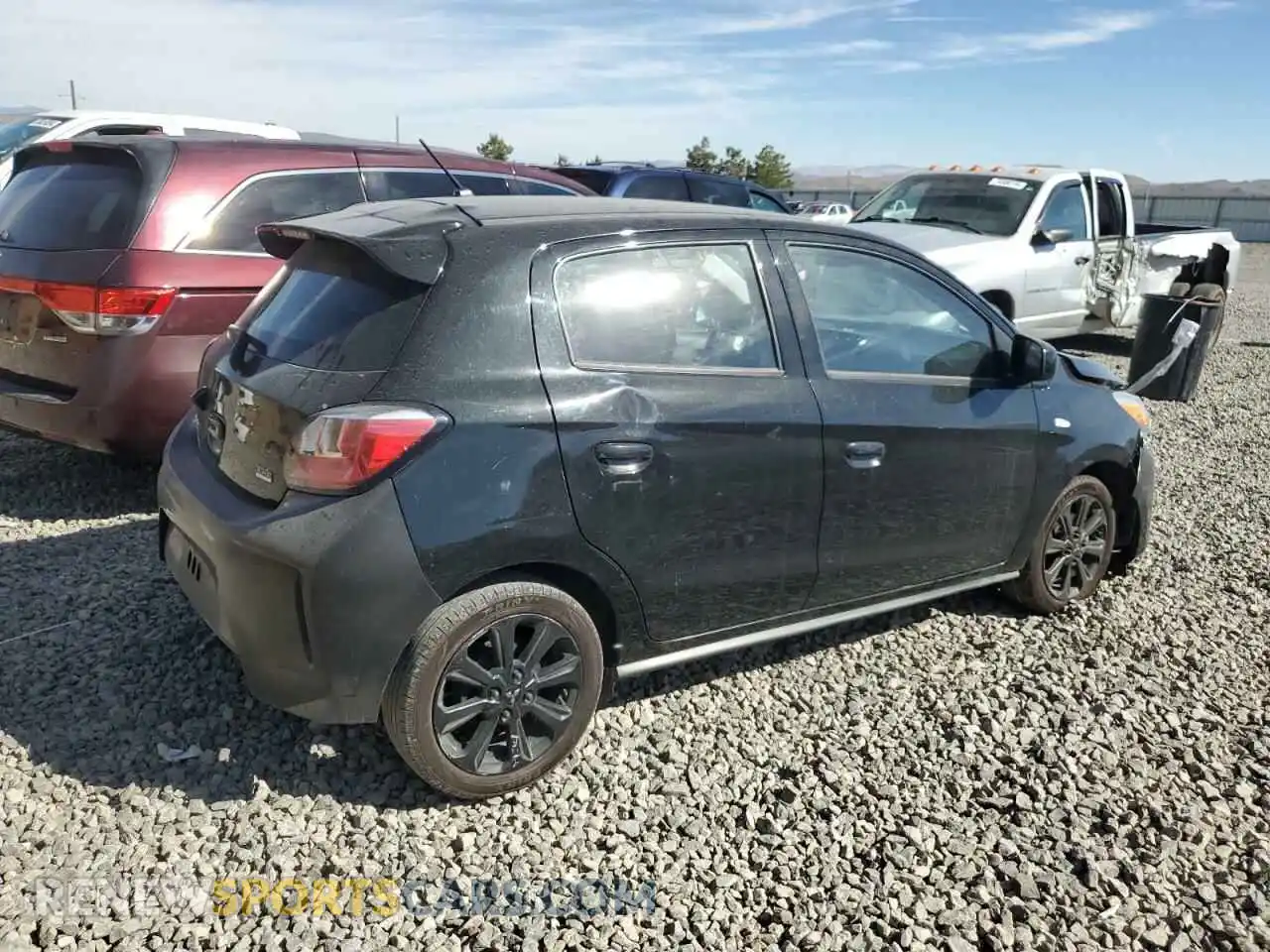 3 Photograph of a damaged car ML32AWHJ7NH006900 MITSUBISHI MIRAGE 2022