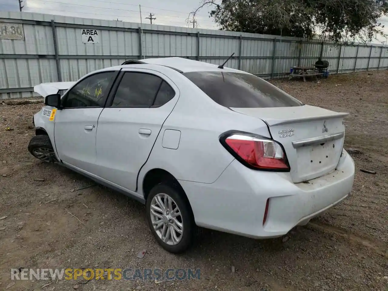 3 Photograph of a damaged car ML32FUFJ5NHF01057 MITSUBISHI MIRAGE 2022