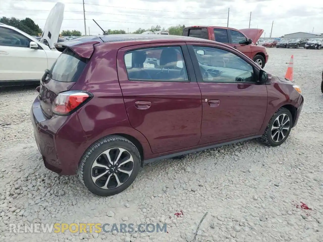 3 fotografías del automóvil dañado ML32AWHJ7PH007192 MITSUBISHI MIRAGE 2023