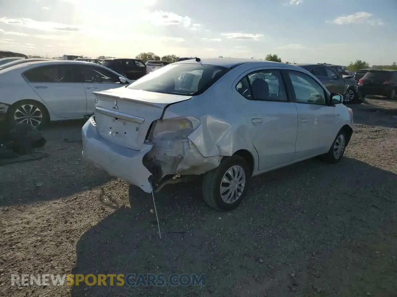 3 Photograph of a damaged car ML32FUFJ4RHF06448 MITSUBISHI MIRAGE 2024