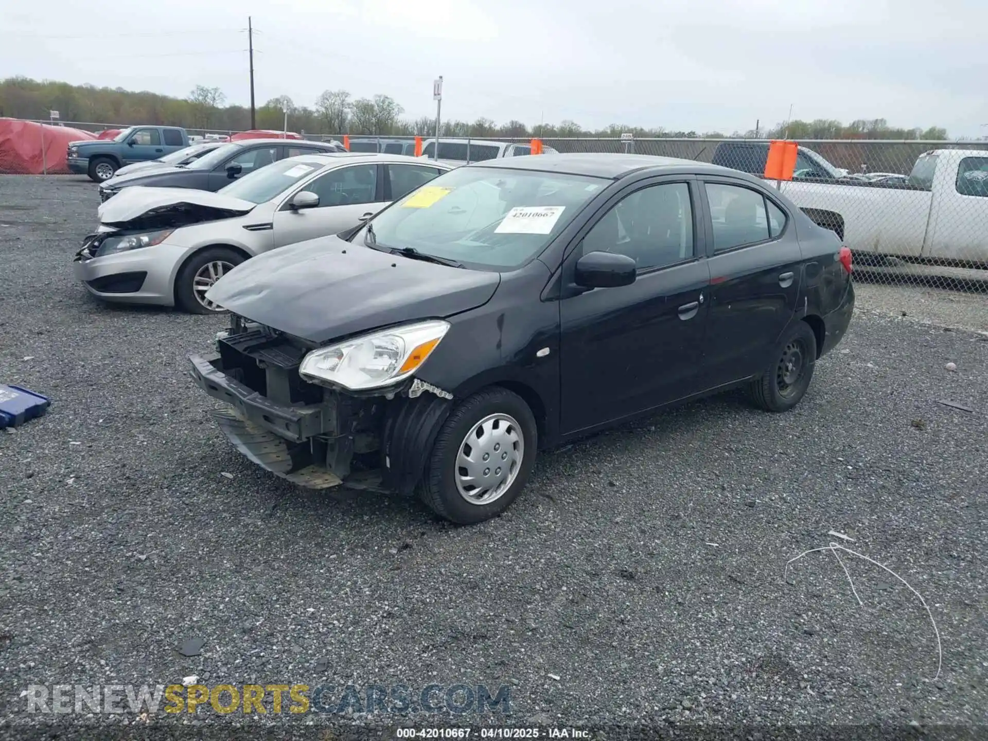 2 fotografías del automóvil dañado ML32F3FJ5KHF04336 MITSUBISHI MIRAGE G4 2019