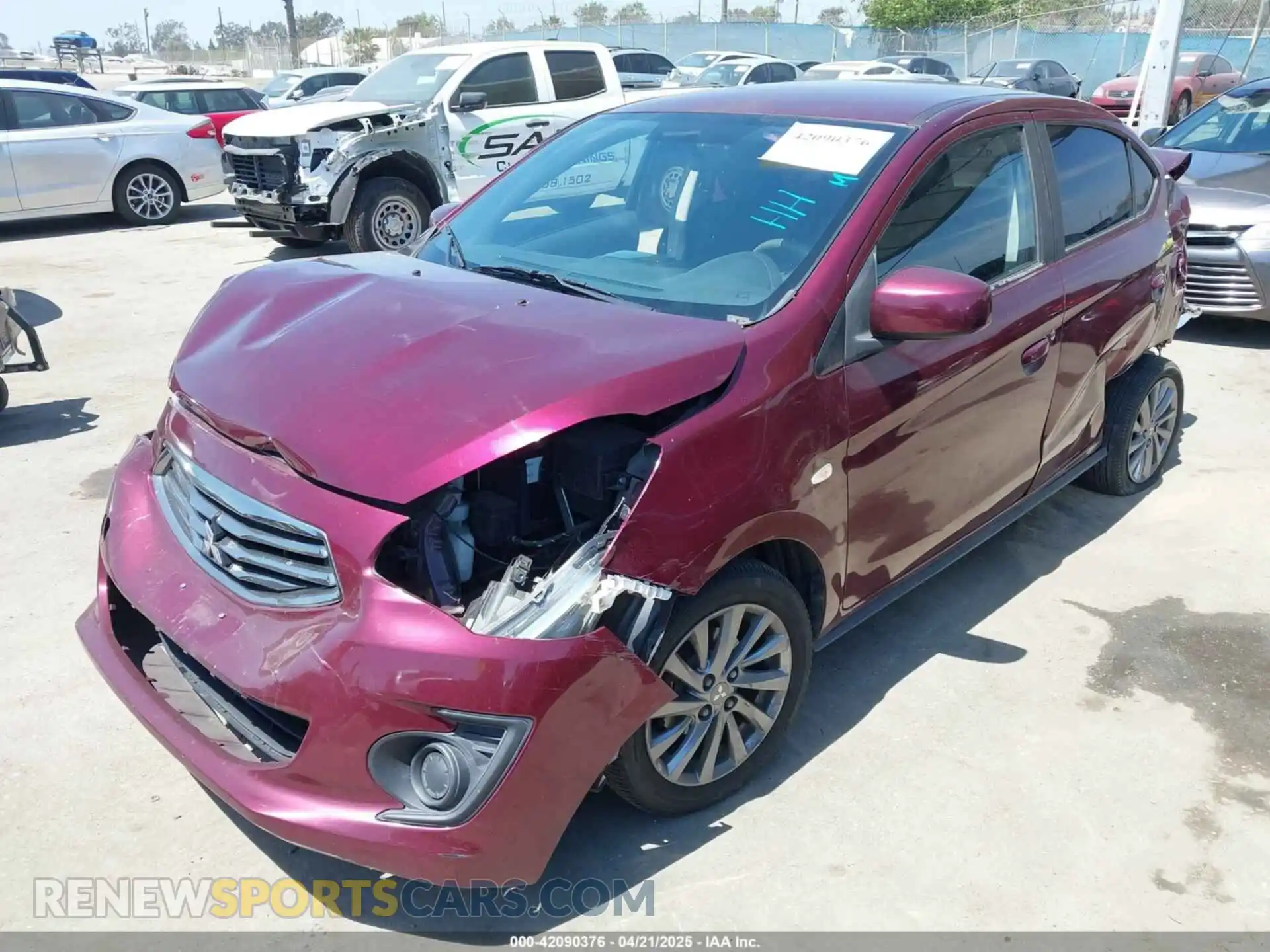 2 Photograph of a damaged car ML32F3FJ6KHF01302 MITSUBISHI MIRAGE G4 2019