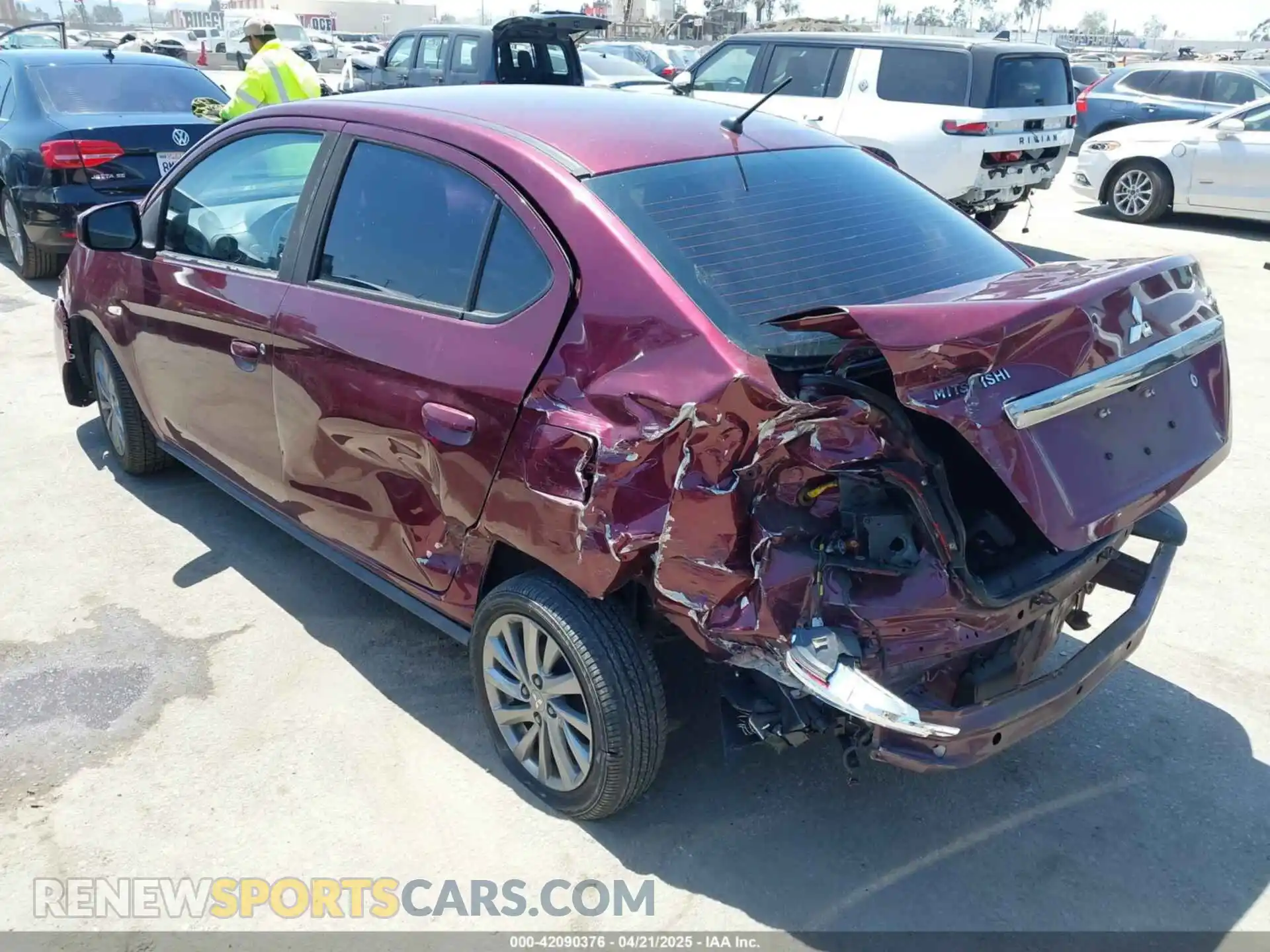 3 Photograph of a damaged car ML32F3FJ6KHF01302 MITSUBISHI MIRAGE G4 2019