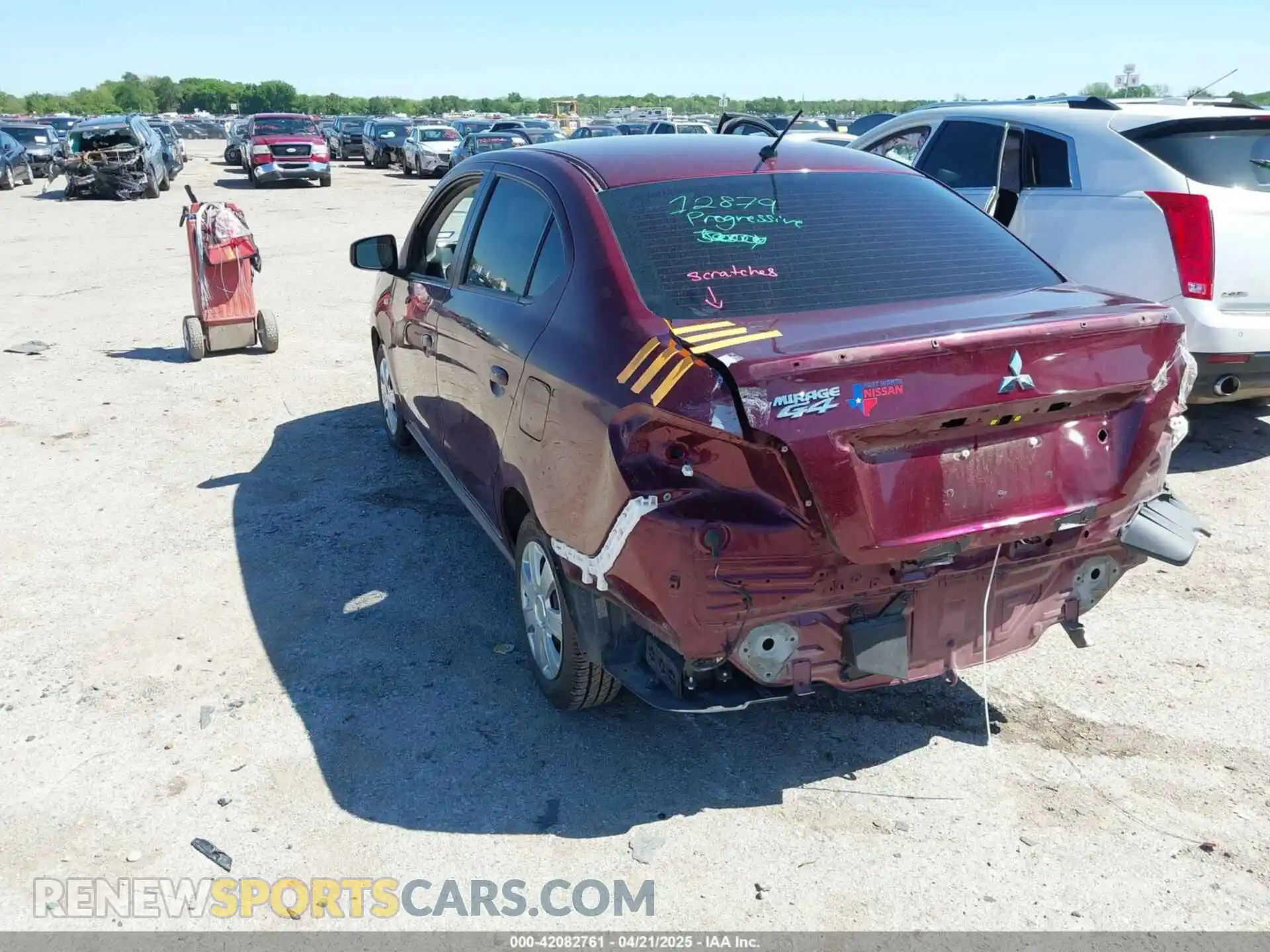 3 Photograph of a damaged car ML32FUFJ1MHF01300 MITSUBISHI MIRAGE G4 2021