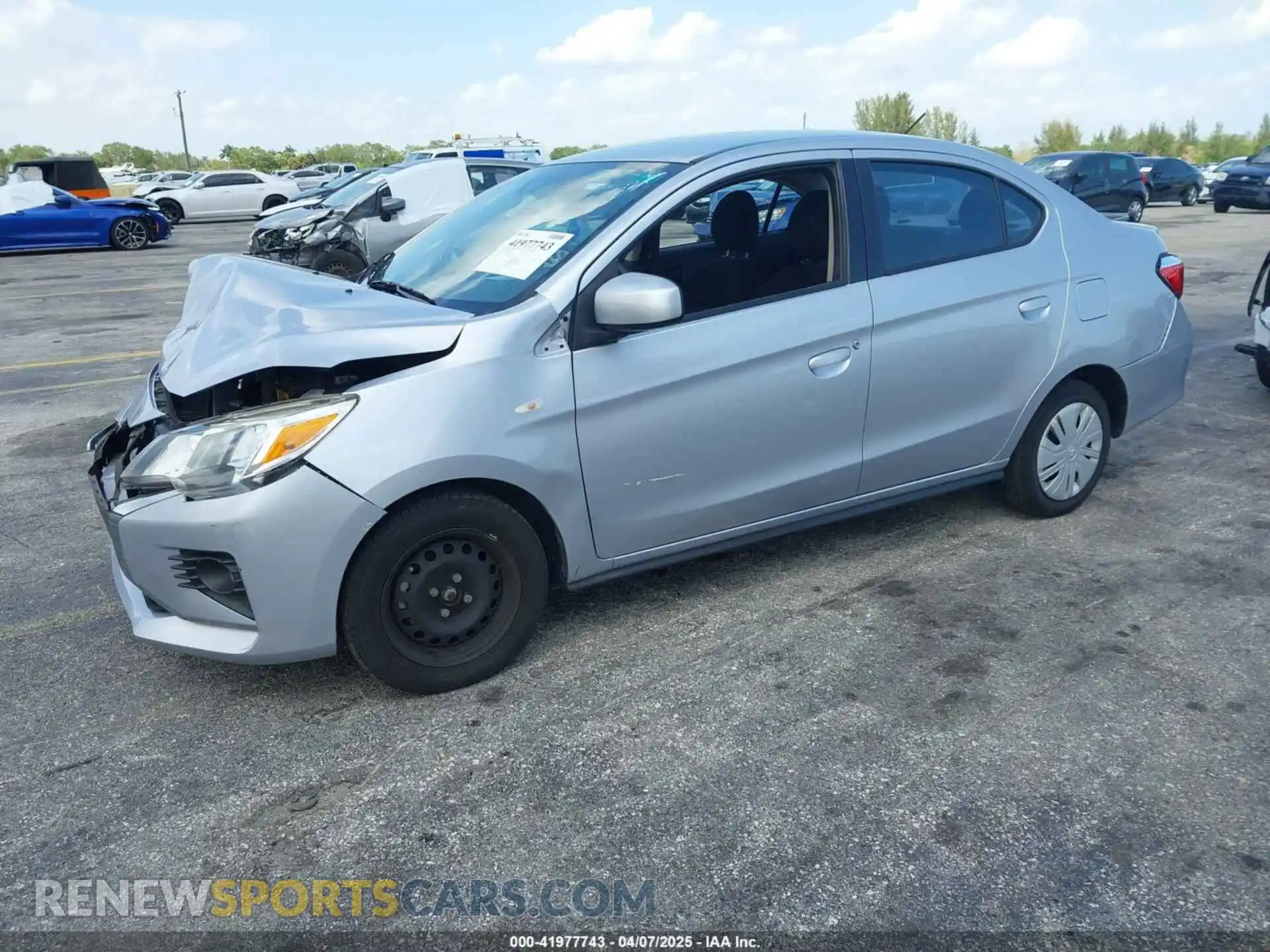 2 Photograph of a damaged car ML32FUFJXMHF05877 MITSUBISHI MIRAGE G4 2021