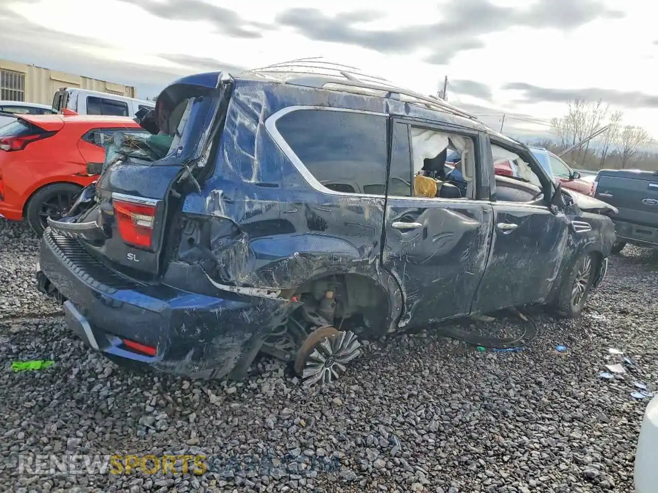 3 fotografías del automóvil dañado JN8AY2BA1M9373116 NISSAN ARMADA 2021