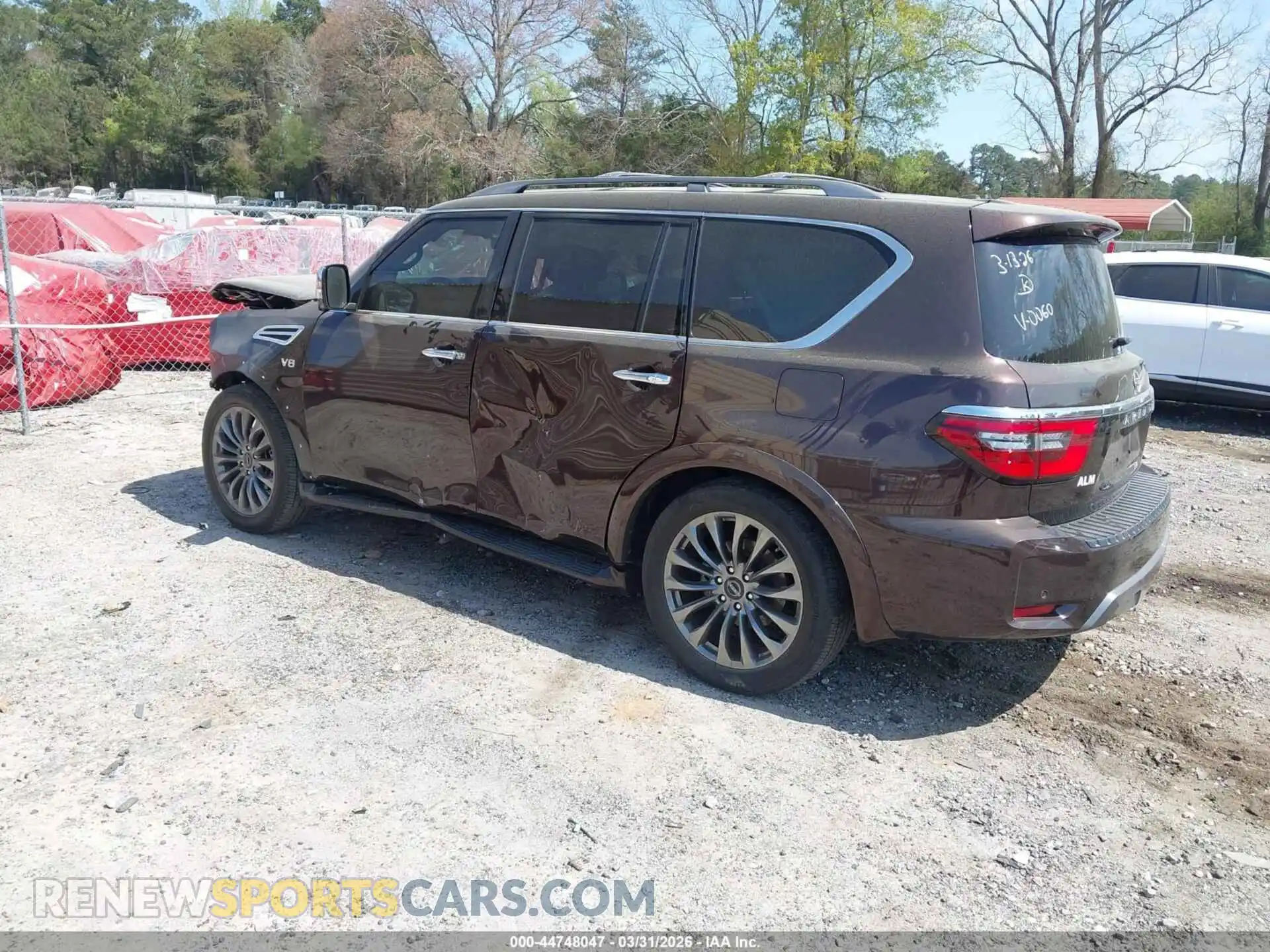 3 fotografías del automóvil dañado JN8AY2DA0M9370060 NISSAN ARMADA 2021
