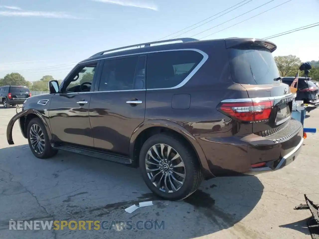 2 fotografías del automóvil dañado JN8AY2DA7M9371836 NISSAN ARMADA 2021