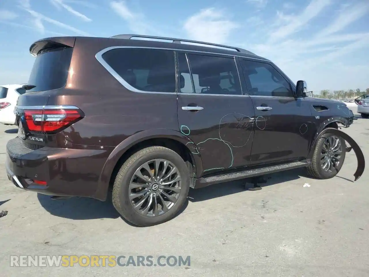 3 fotografías del automóvil dañado JN8AY2DA7M9371836 NISSAN ARMADA 2021
