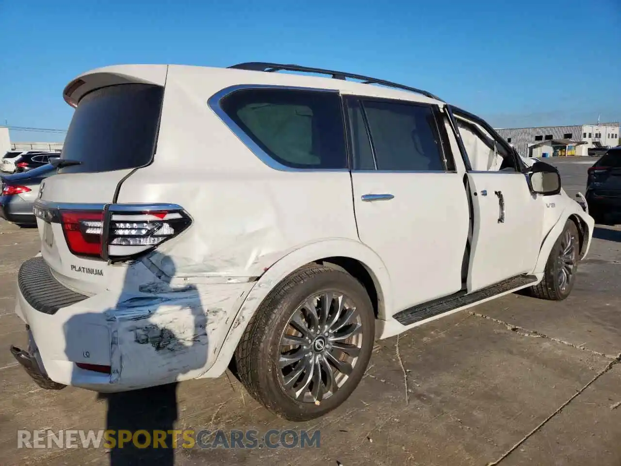 3 fotografías del automóvil dañado JN8AY2DA8M9374583 NISSAN ARMADA 2021