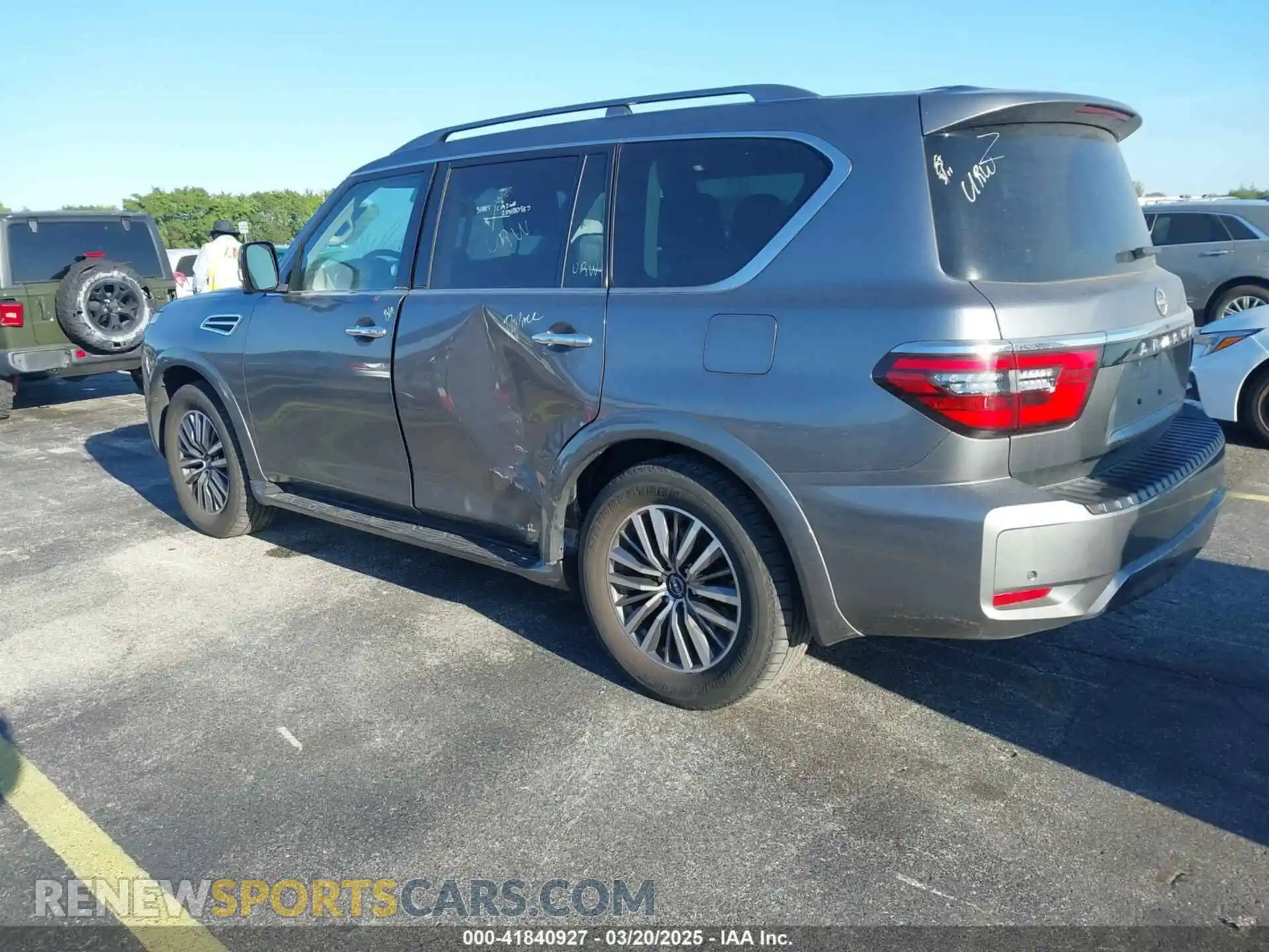 3 fotografías del automóvil dañado JN8AY2BC7P9182967 NISSAN ARMADA 2023