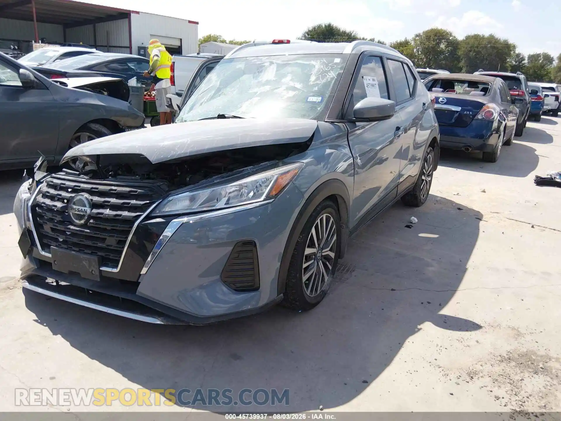 2 fotografías del automóvil dañado 3N1CP5CV3ML543965 NISSAN KICKS 2021