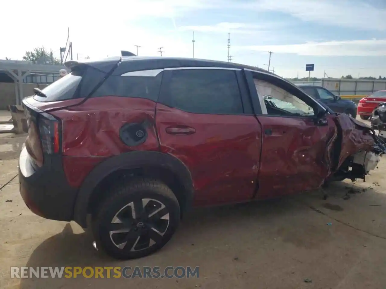 3 fotografías del automóvil dañado 3N8AP6CB9SL300971 NISSAN KICKS 2025