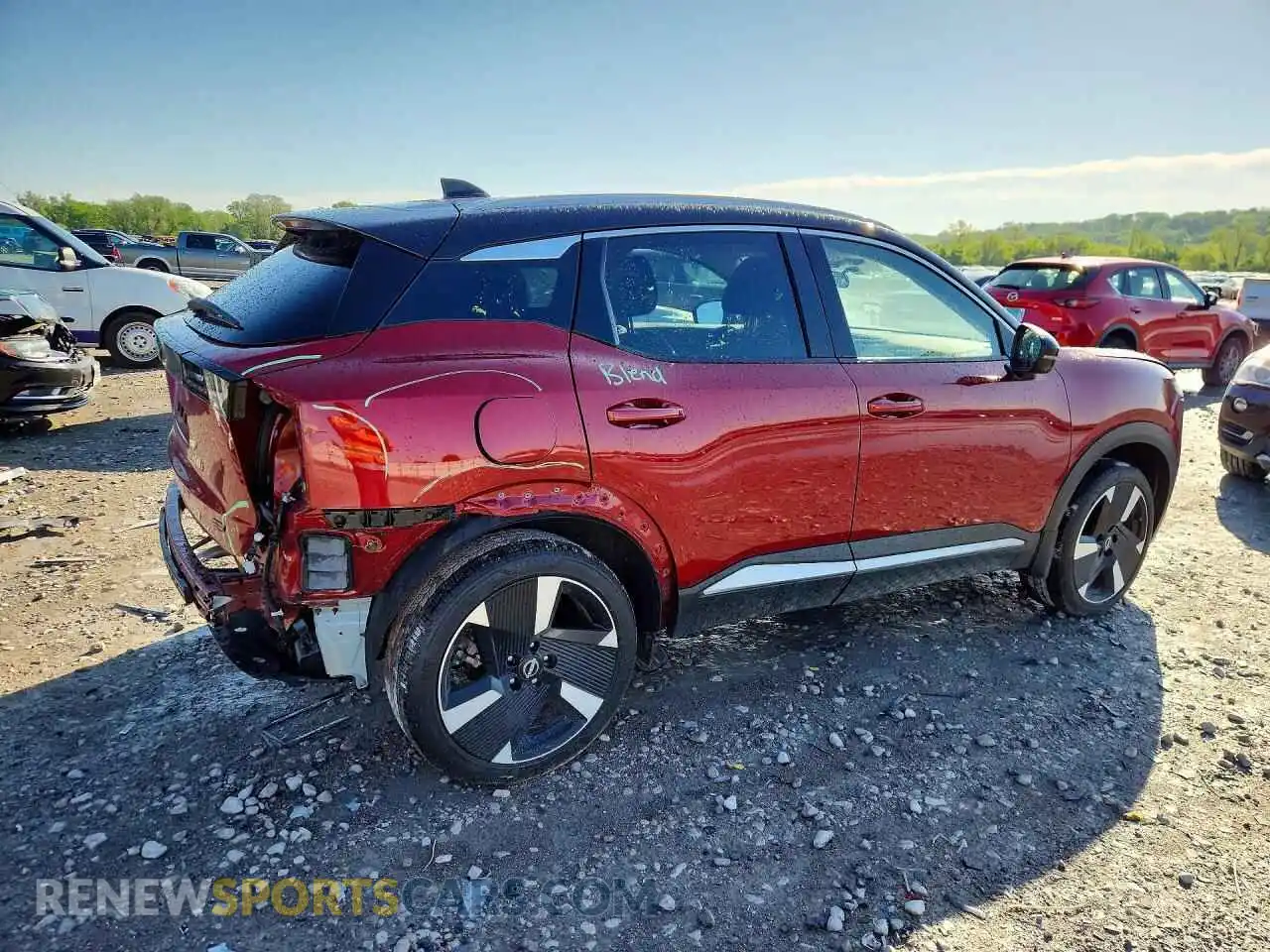 3 fotografías del automóvil dañado 3N8AP6DC0SL426627 NISSAN KICKS 2025