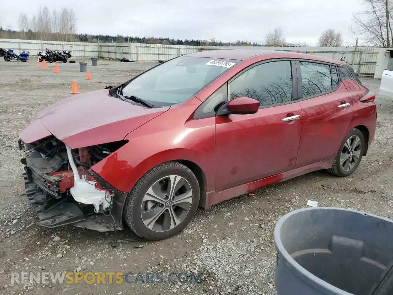 1 Photograph of a damaged car 1N4AZ1CP3LC301685 NISSAN LEAF 2020