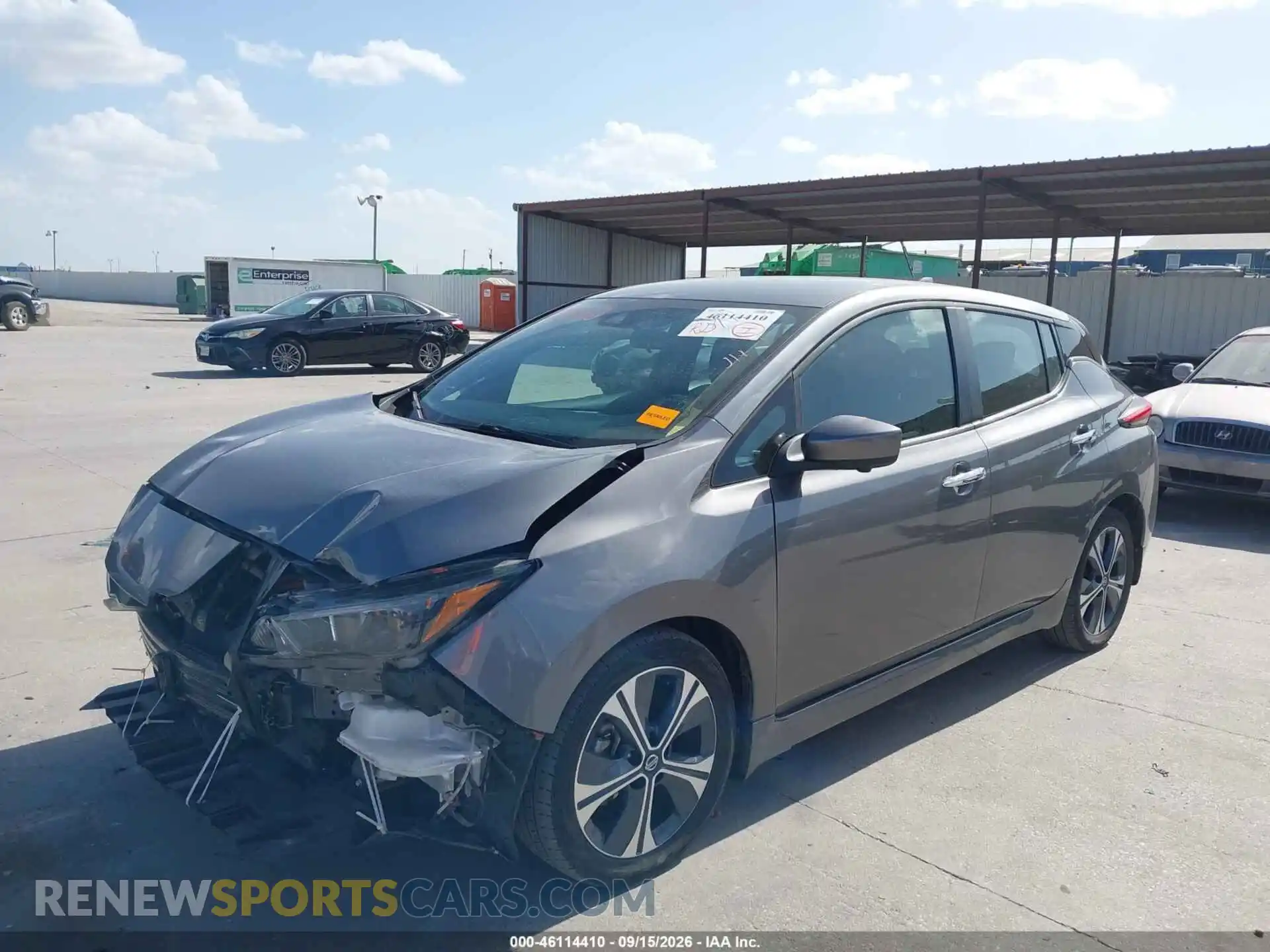 2 fotografías del automóvil dañado 1N4AZ1CV5MC555673 NISSAN LEAF 2021