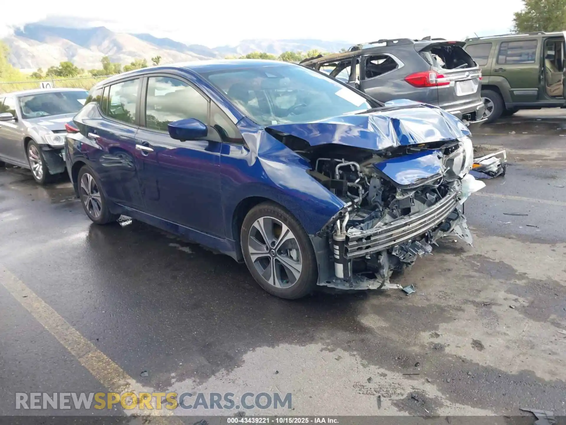 1 Photograph of a damaged car 1N4AZ1CV9MC551058 NISSAN LEAF 2021