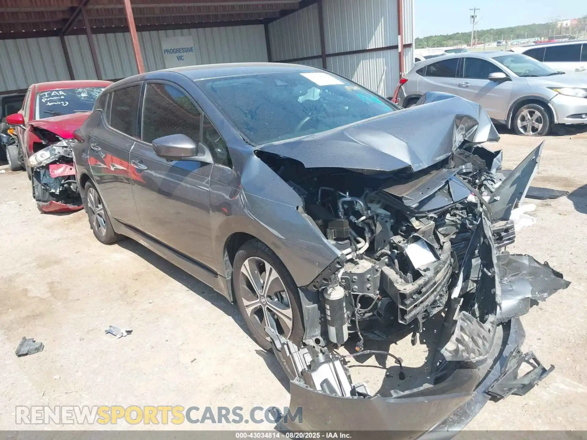1 Photograph of a damaged car 1N4AZ1CVXMC551036 NISSAN LEAF 2021