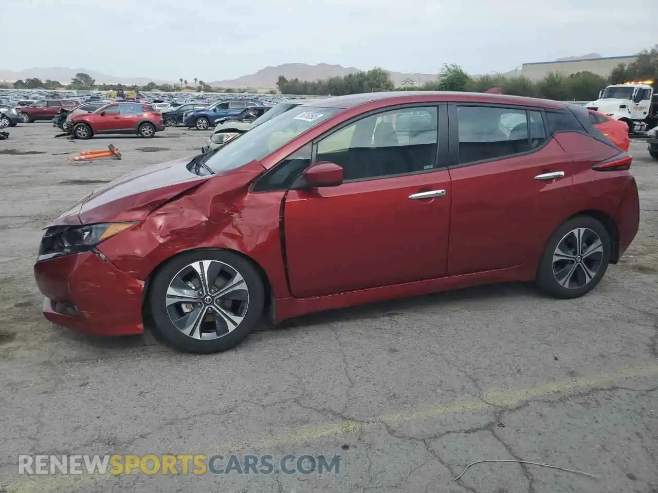 1 Photograph of a damaged car 1N4AZ1CVXMC555250 NISSAN LEAF 2021