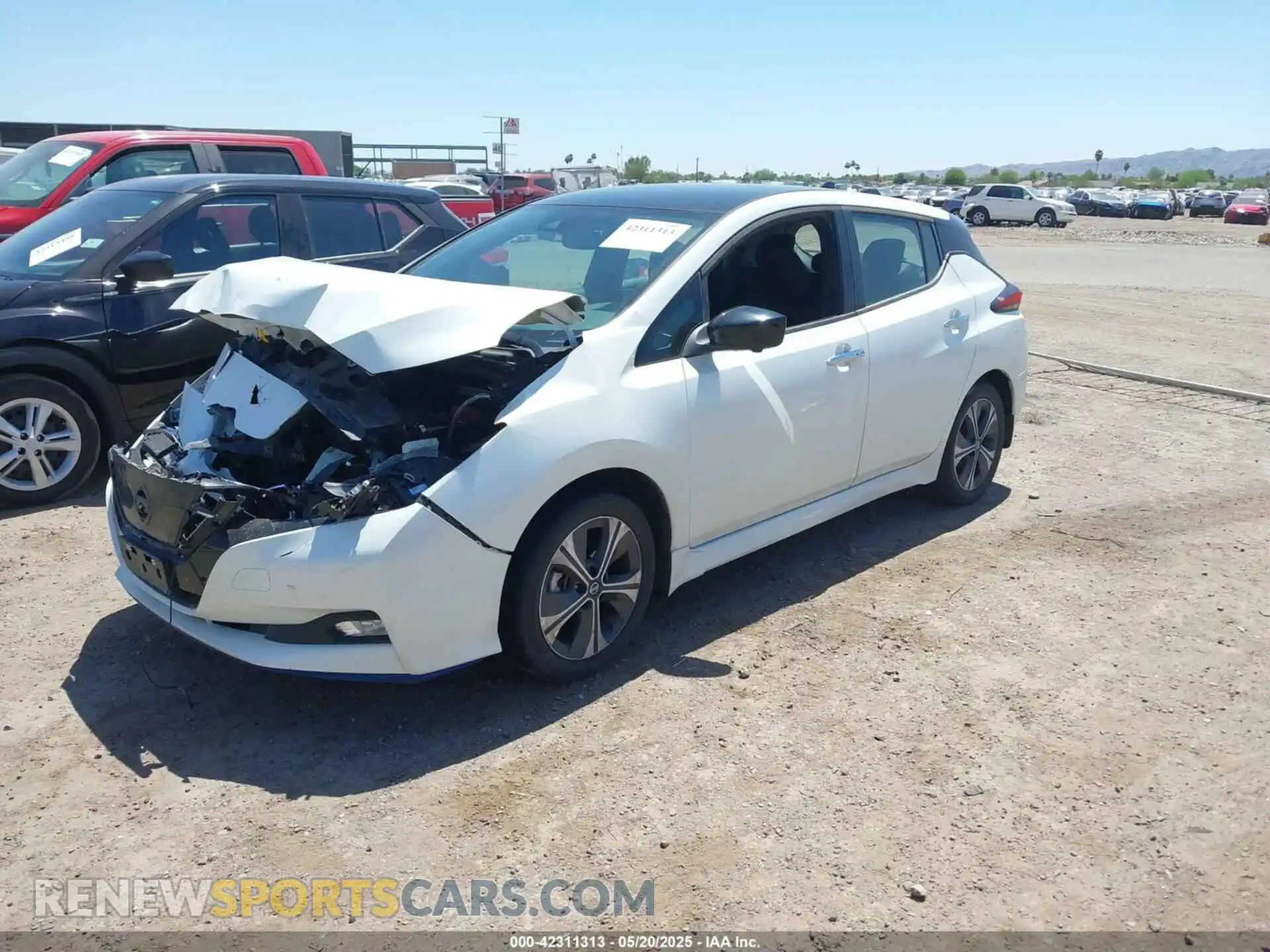 2 fotografías del automóvil dañado 1N4BZ1CV7MC551533 NISSAN LEAF 2021