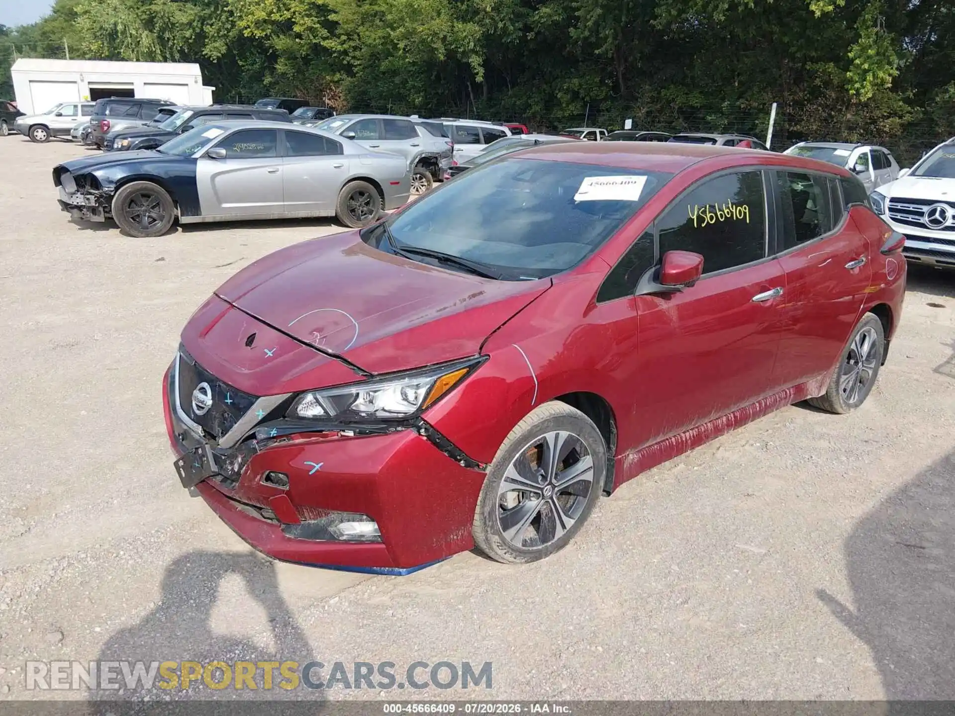 2 fotografías del automóvil dañado 1N4BZ1CVXMC550134 NISSAN LEAF 2021