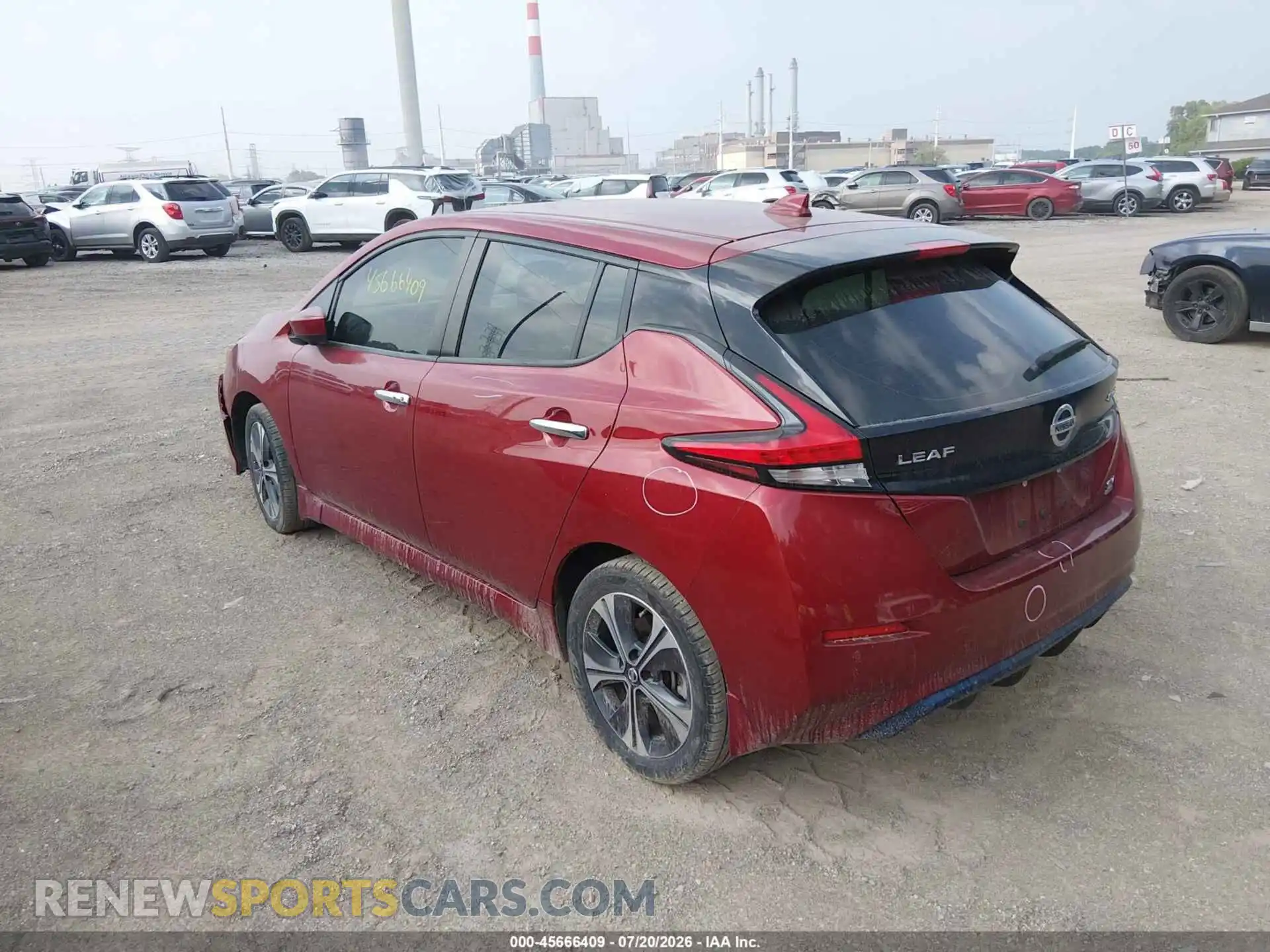 3 fotografías del automóvil dañado 1N4BZ1CVXMC550134 NISSAN LEAF 2021