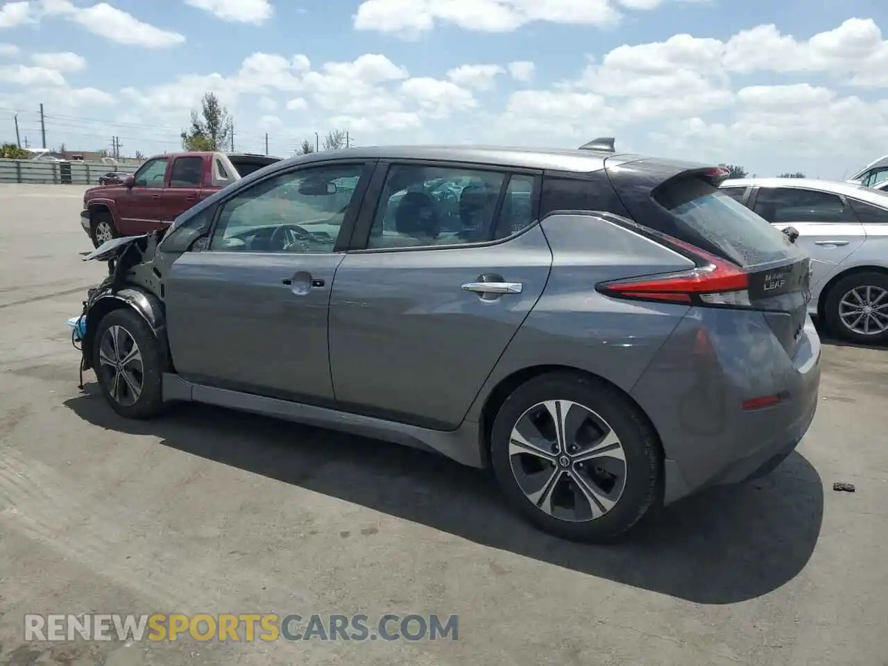 2 fotografías del automóvil dañado 1N4BZ1CV7NC559312 NISSAN LEAF 2022