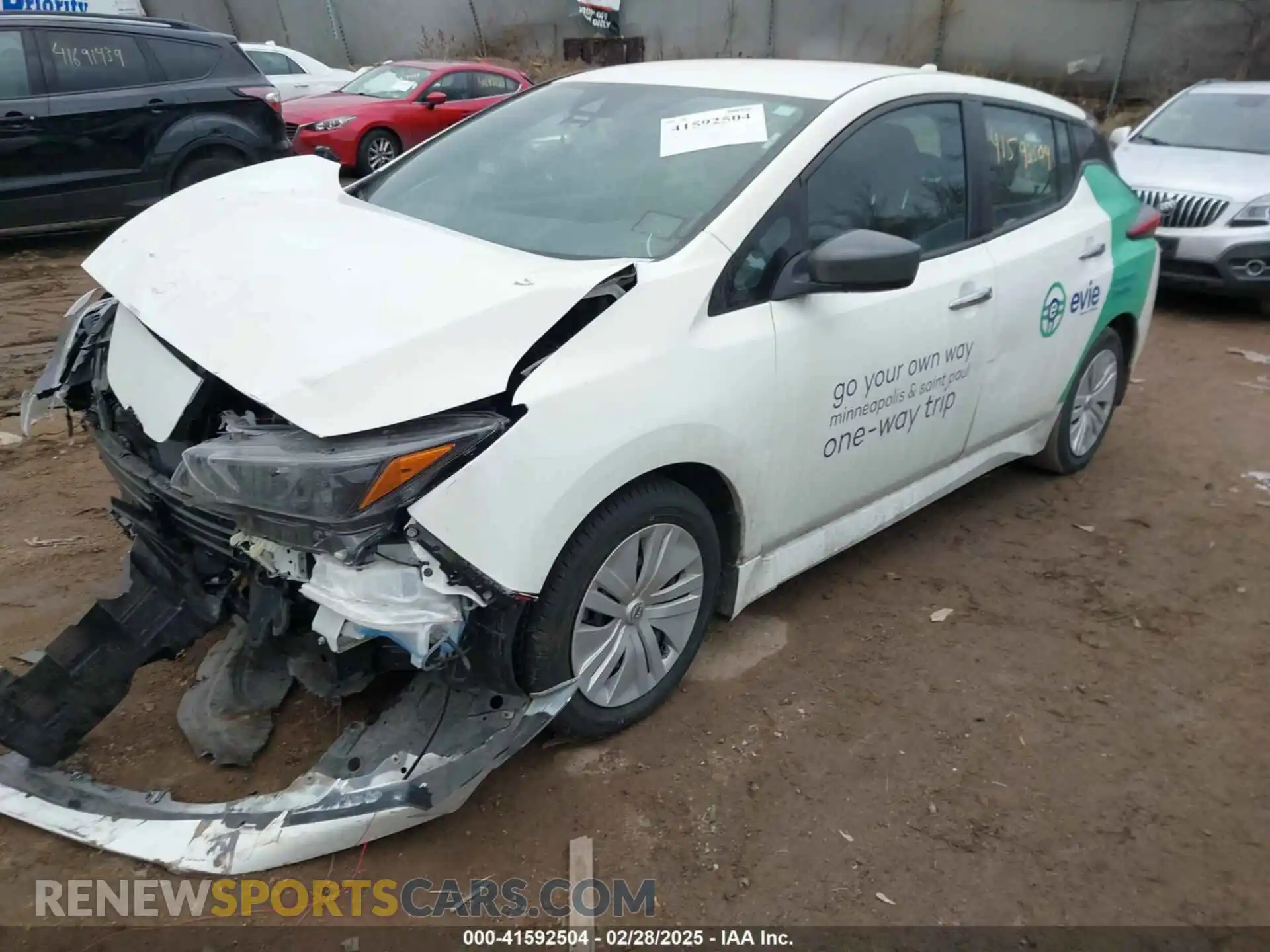 2 Photograph of a damaged car 1N4AZ1BV7PC551730 NISSAN LEAF 2023