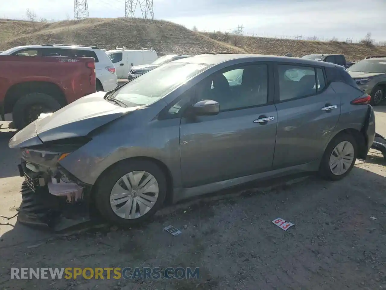 1 Photograph of a damaged car 1N4AZ1BV3RC555163 NISSAN LEAF 2024