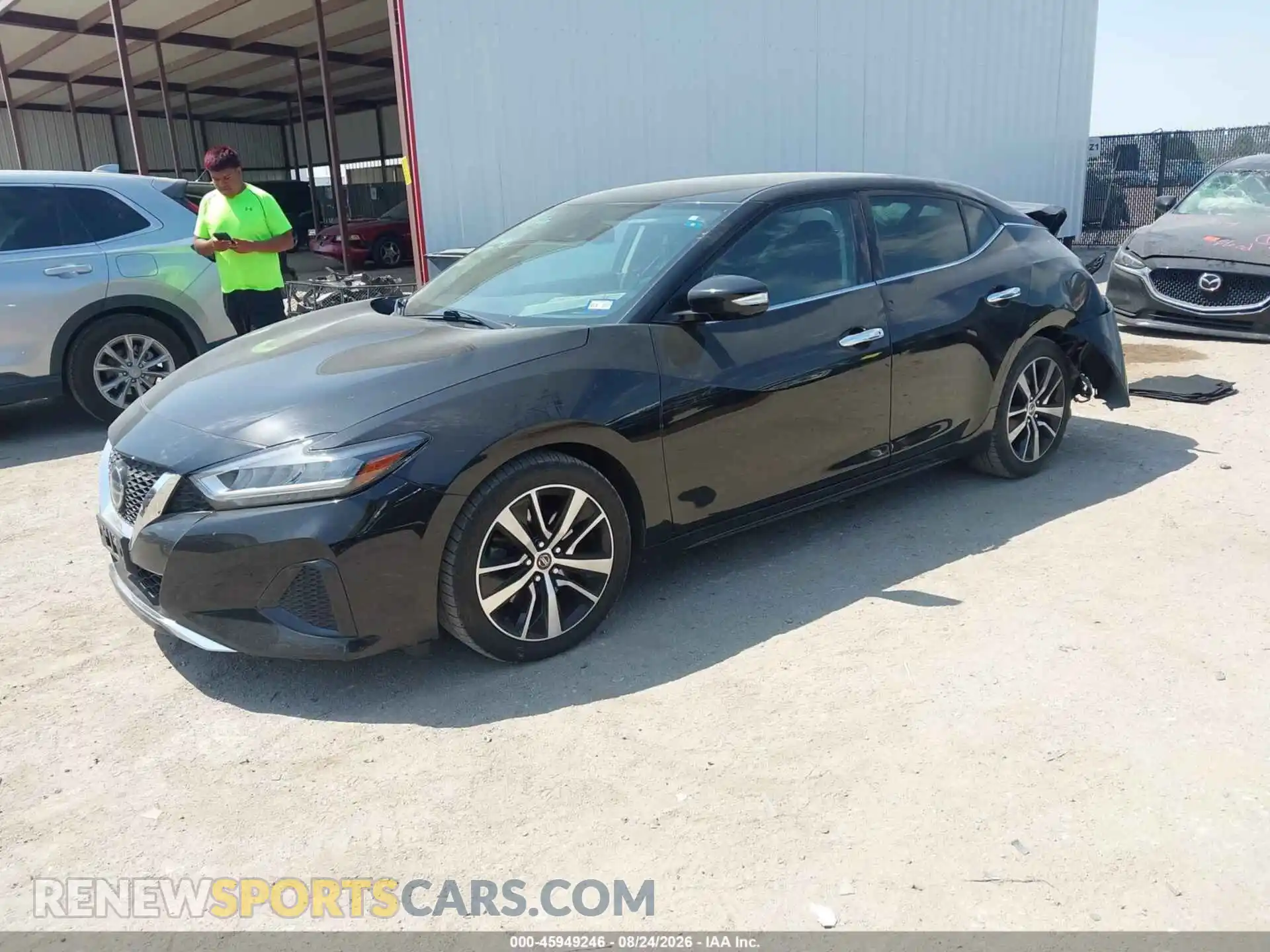 2 fotografías del automóvil dañado 1N4AA6CV8MC514717 NISSAN MAXIMA 2021