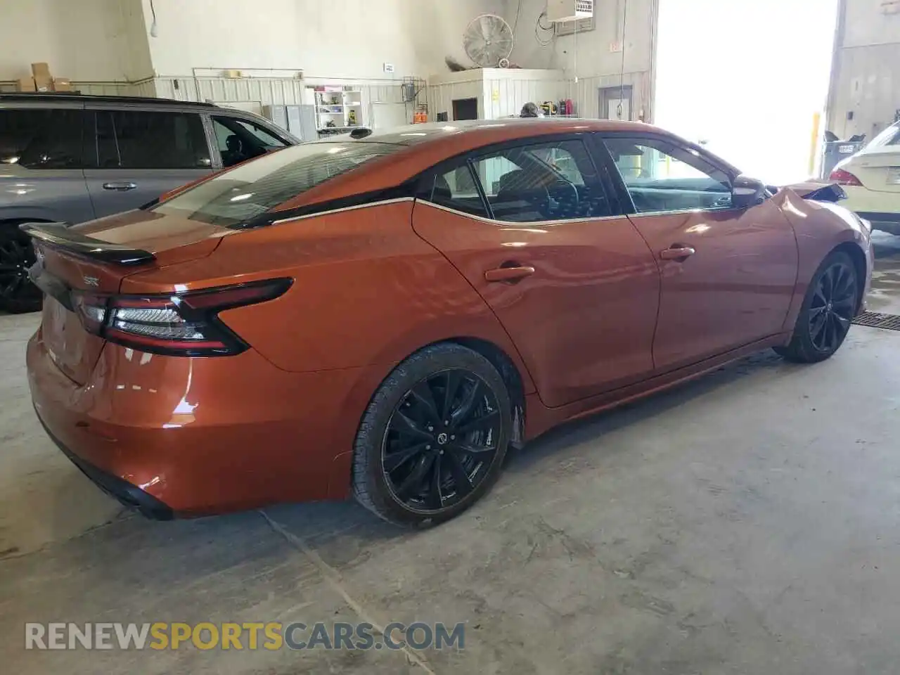 3 fotografías del automóvil dañado 1N4AA6EV1MC502499 NISSAN MAXIMA 2021
